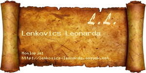Lenkovics Leonarda névjegykártya